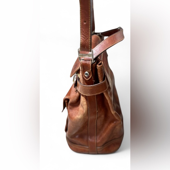 Vintage M. Rossetti Genuine Brown Leather Shoulder Bag - Picture 11 of 16